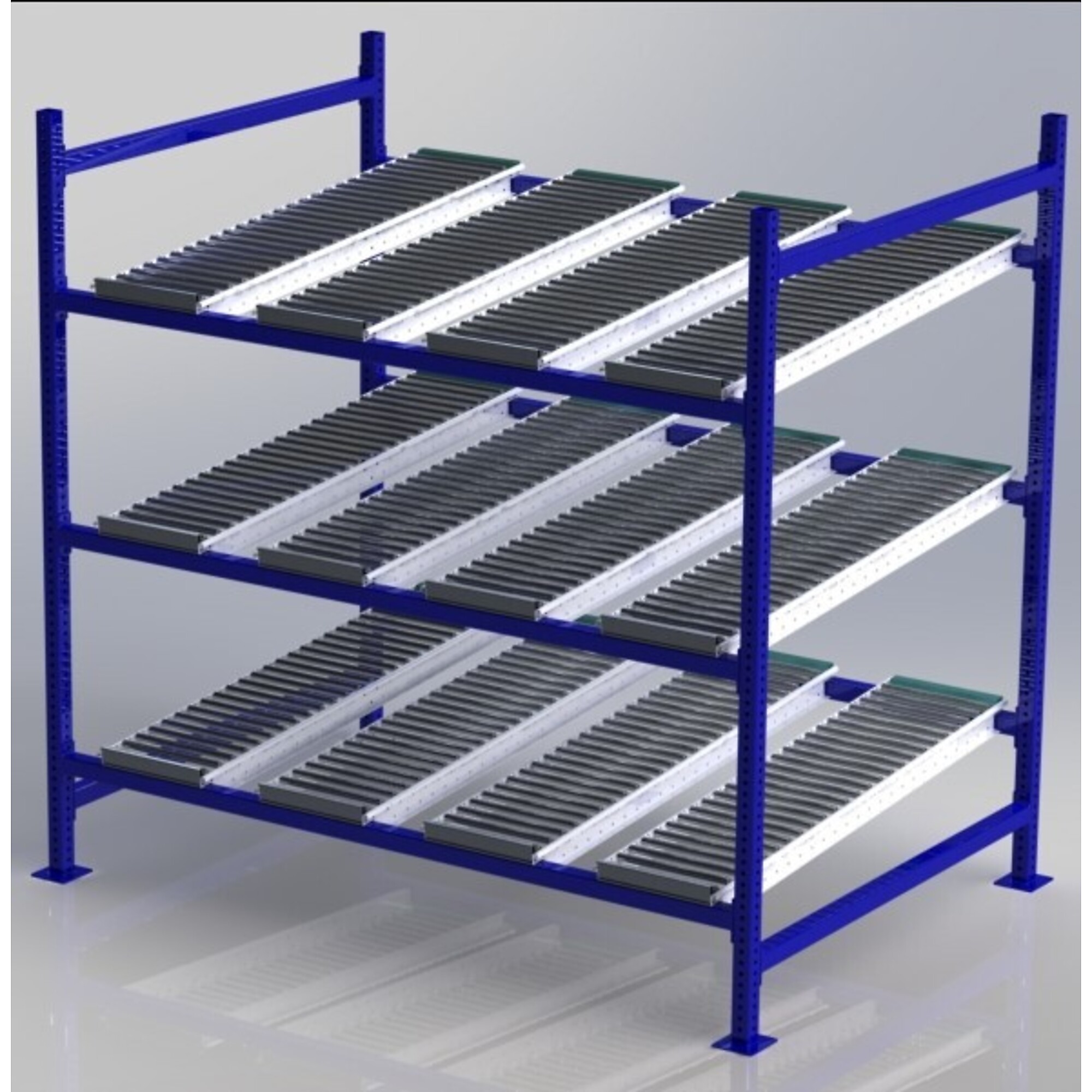 Unex, Gravity Flow Rack Starter, Overall Height 72 in, Width 72 in, Depth 48 in, Model# CF99SR72483-S